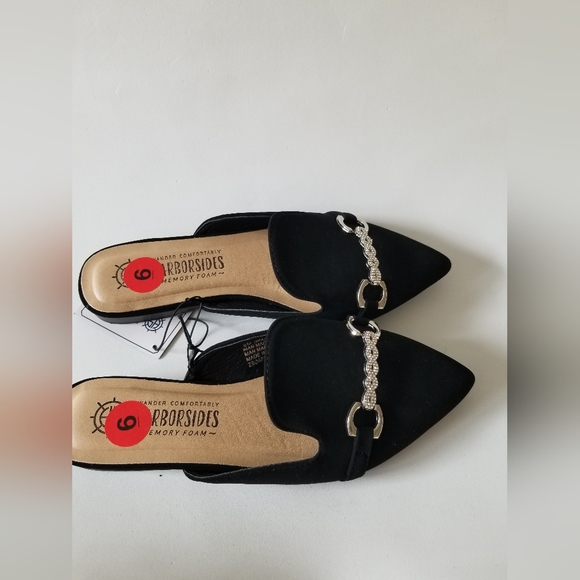 Women's Wander Comfortably Memory Foam flat Mules with silver hardware SZ 6 - Picture 4 of 11